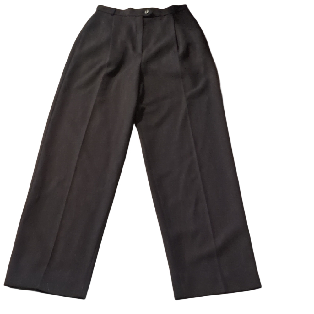 MaxMara Virgin Wool Gray Pleated Trousers Size 6 - Picture 2 of 10